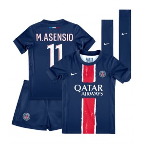 Paris Saint-Germain Marco Asensio #11 Dětské Domácí dres komplet 2024-25 Krátký Rukáv (+ trenýrky)